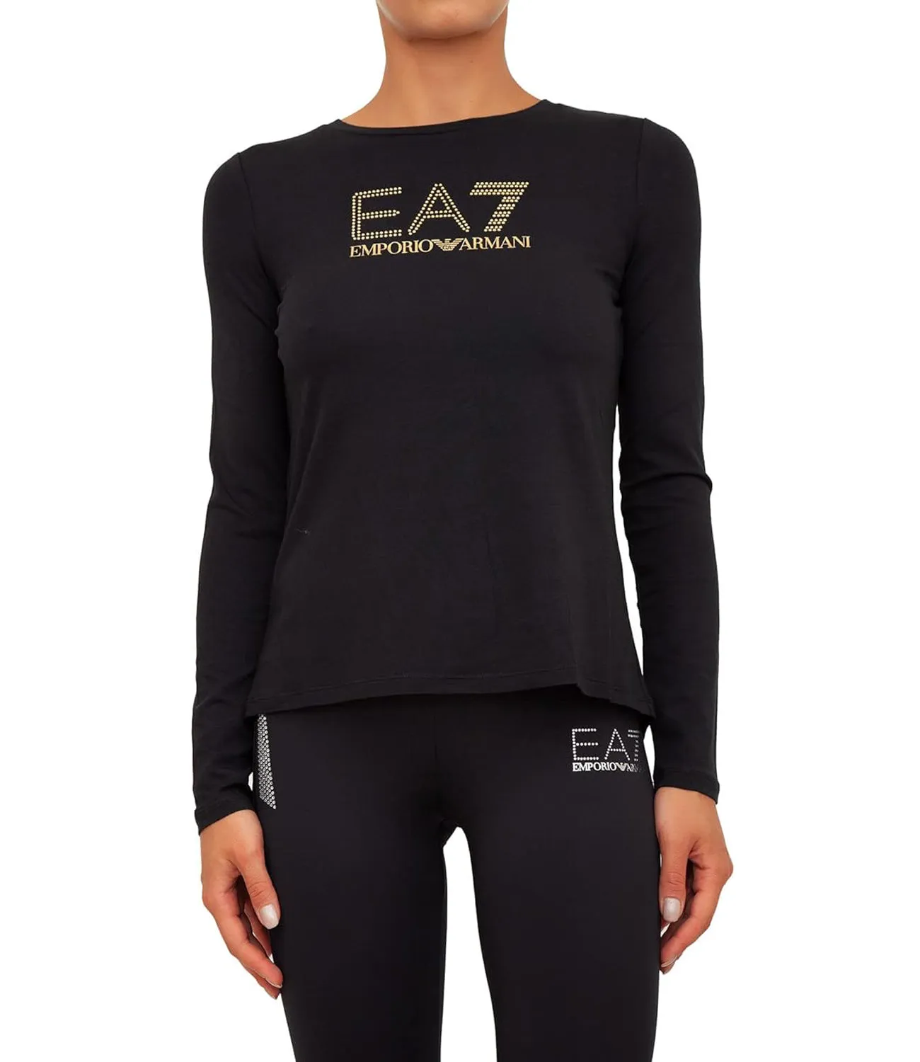 Ea7 Emporio Armani T-shitr ml Donna Mod. 8NTT51 TJDQZ 1200 BLACK