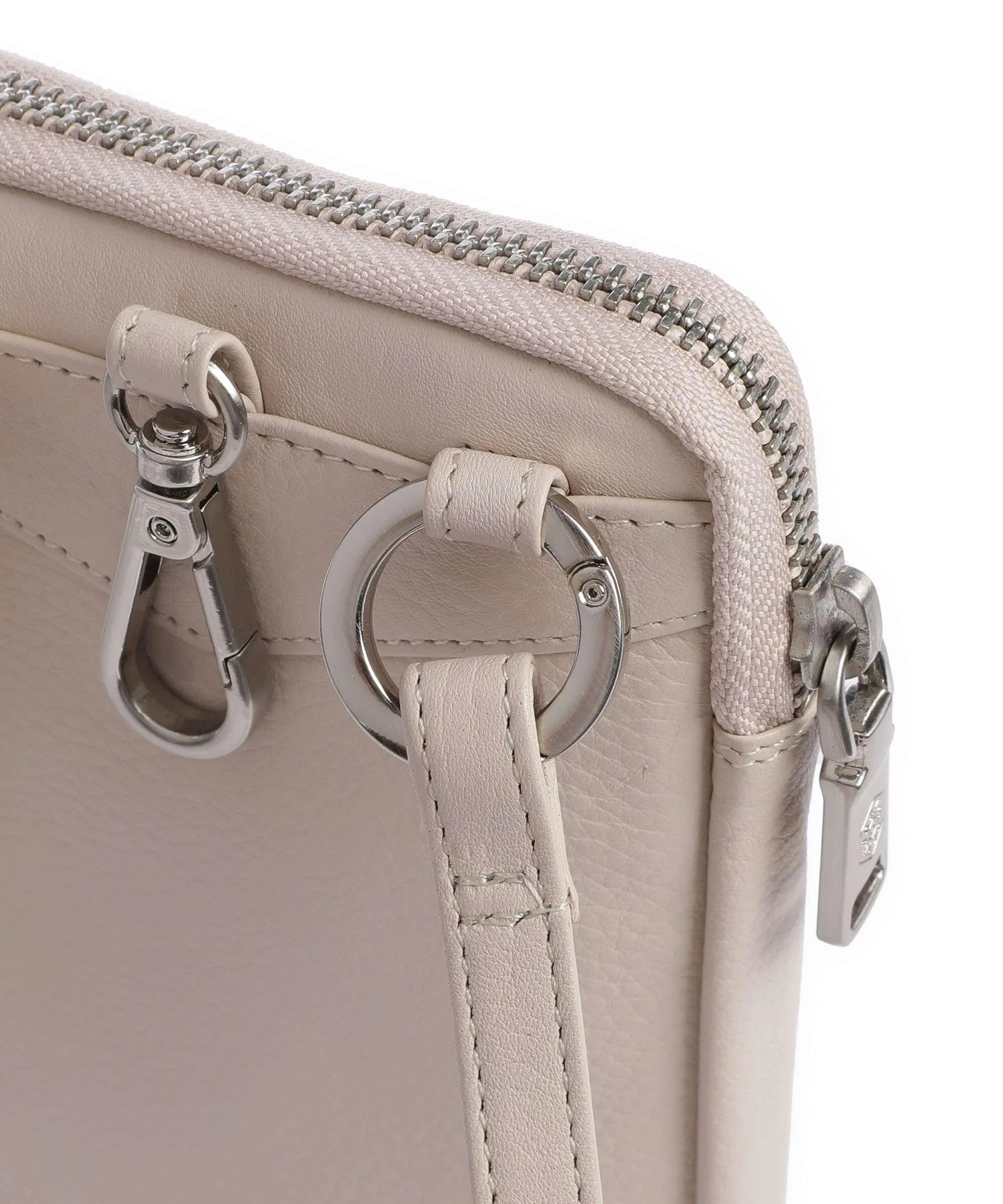  Jekyll & Hide Paris Borsetta porta cellulare pelle di vacchetta finemente grana beige  