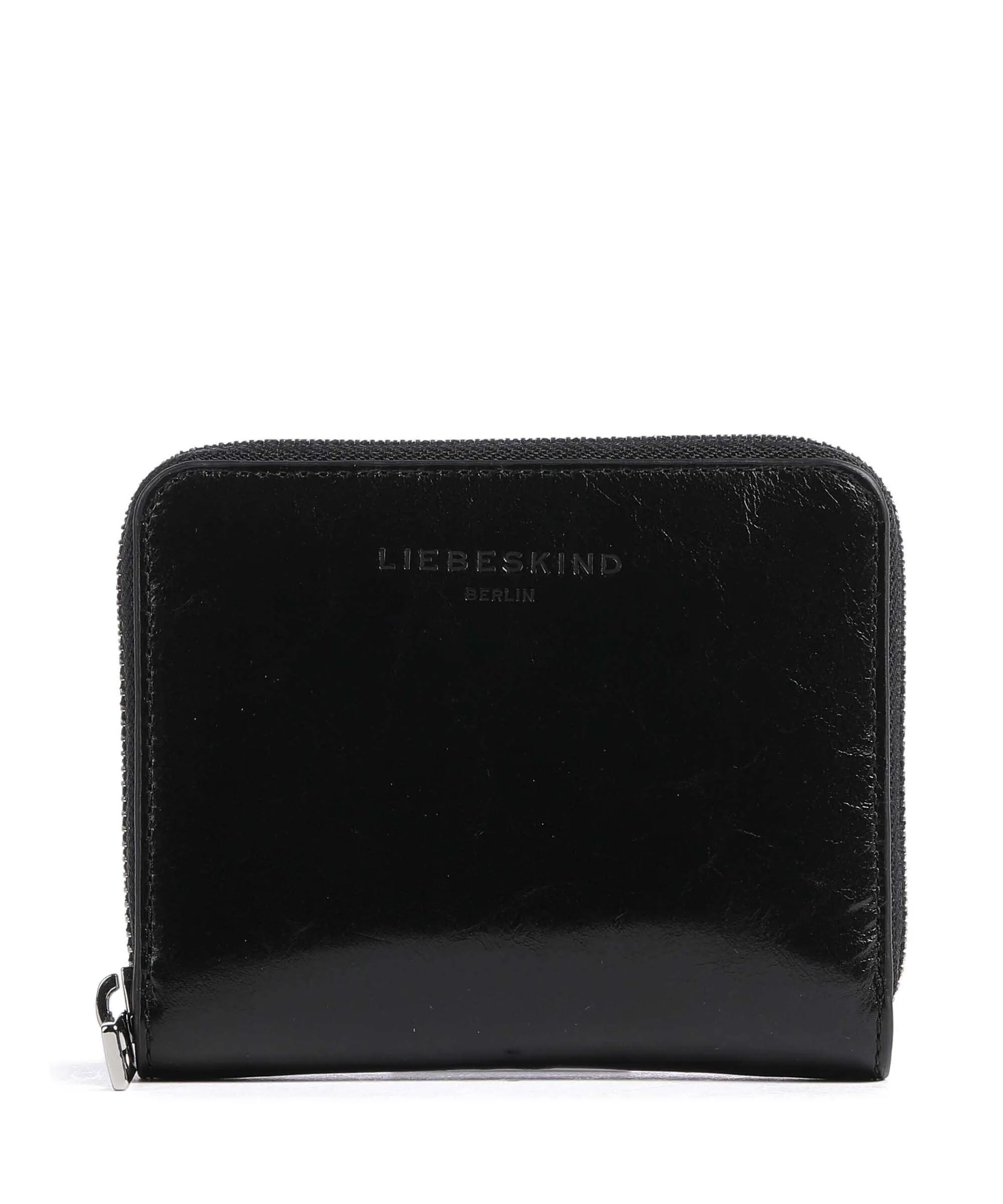  Liebeskind Paris 4 Conny Paper Touch Crinkle Portafoglio pelle a grana fine nero  